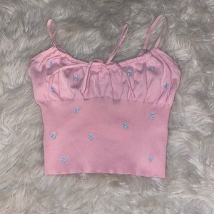 Pink Starfish Babydoll Tank